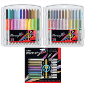 56-Count BIC Intensity Permanent Marker Coloring Bundle (24 Assorted Fine, 24 Assorted Ultra Fine, 8 Assorted Fine Metallic) $15.96 + FS w/ Amazon Prime or FS on $25+