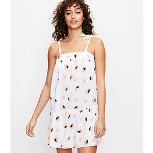 Loft Women's Apparel: Beach Papaya Tie Strap Swing Dress $7.94, Welt Pocket Denim Shorts (light pebble) $6.44 & More + Free Shipping