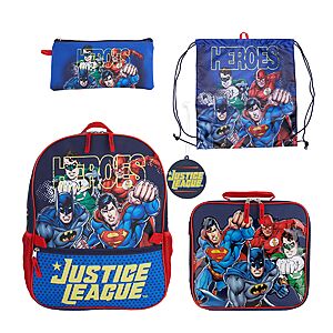 5-Pc Kids' Backpack & Lunch Bag Set: DC Comics Justice League $11.20, Mario Bros, Frozen or Batman $12.80 & More + SD Cashback + Free S&H on $35+