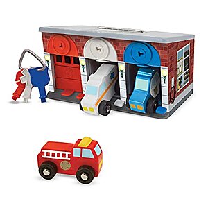 7-Piece Melissa & Doug Toy Keys & Cars Wooden Rescue Vehicles & Garage Playset $13.35 + Free Shipping w/ Prime or on $25+