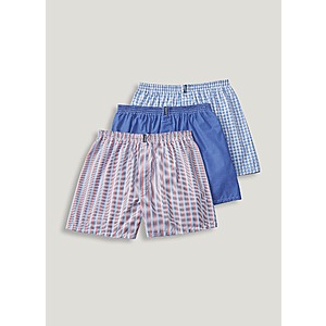 Jockey: 3-Pack Men's Classics 5" Boxers $6.29 ($2.10 ea.), Men's Woven Pants (2 Colors) $7, Women's Lounge Ribbed Cropped Henley Shirt $2.09 & More + Free S/H on $25+ w/ ShopRunner