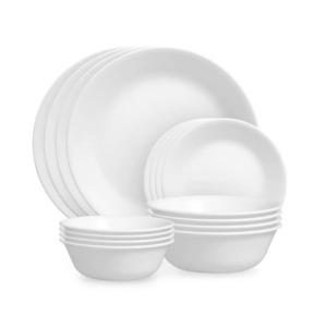 16-Piece Corelle Vitrelle Livingware Dinnerware Set (Frost White, Service for 4) $26.60 + Free Store Pickup