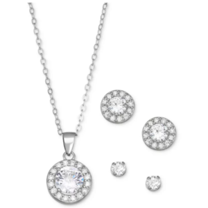 3-Pc. Giani Bernini Cubic Zirconia Pendant Necklace & Stud Earrings Set $20, Guess Jewelry Sets (various) $10 & More + Free Store Pickup at Macy's or FS on $25+