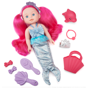12-Pc Kid Connection Mermaid Baby Doll Play Set $6.98, 22-Pc Kid Connection Baby Room Play Set $10.48 + Free Store Pickup at Walmart, FS w/ Walmart+ or FS on $35+
