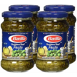Barilla Traditional Basil Pesto Sauce, 6 Ounce, Pack of 4 w/ S&S + Free Shipping $9.58