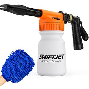 SwiftJet Car Wash Foam Sprayer Kit (Wash Mitt, Tips, Sprayer, etc) - $27.29 AC + FS - Amazon