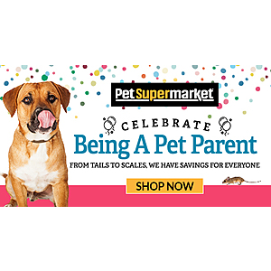 Pet Supermarket: Get $5 off $30, $10 off $60, and $15 off $80 with Code. Free Shipping on Orders $49+
