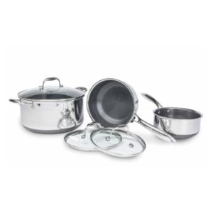 Hexclad hybrid 6pc pot and lid set $315 with code