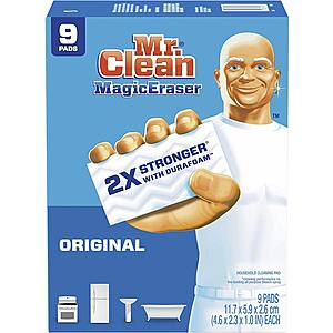 9-Count Mr. Clean Magic Eraser Cleaning Pads w/ Durafoam (Original) $4.90 w/ Subscribe & Save
