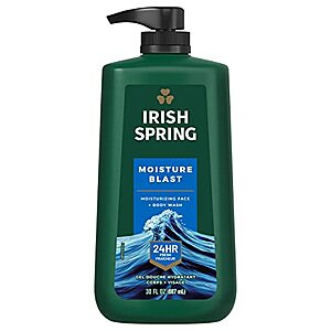 30-Oz Irish Spring Men's Body Wash Shower Gel (Moisture Blast) $3.85 w/ Subscribe & Save