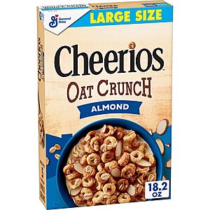 Breakfast Cereals: 26.1oz Lucky Charms $3.40, 18.2oz Cheerios Oat Crunch Almond $2.70 & More w/ Subscribe & Save