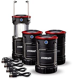 4-Pack Eveready Hybrid Power Rechargeable Collapsible LED Camping Lanterns $21.35 + Free Shipping w/ Prime or on $25+