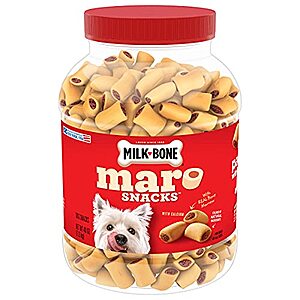 40-Oz Milk-Bone MaroSnacks Dog Treats w/ Real Bone Marrow & Calcium $6.30 w/ S&S + Free Shipping w/ Prime or on $25+