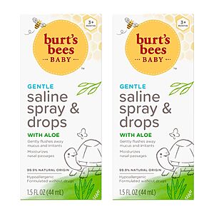 1.5-Oz Burt's Bees Baby Gentle Saline Spray & Drops w/ Aloe Vera 2 for $4.85 w/ S&S + Free Shipping w/ Prime or on $35+