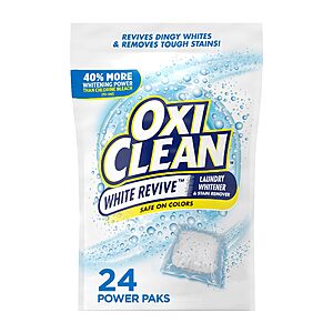 24-Count OxiClean White Revive Laundry Whitener & Stain Remover Power Paks $5.60 w/ S&S + Free Shipping w/ Prime or on $35+