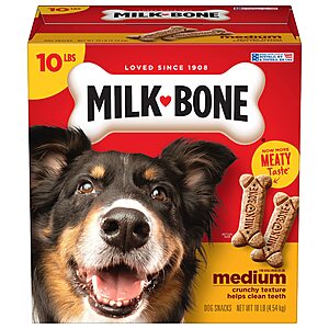 10-lbs Milk-Bone Original Dog Treats Biscuits (Medium or Large) $10.50 w/ S&S + Free Shipping w/ Prime or on $35+