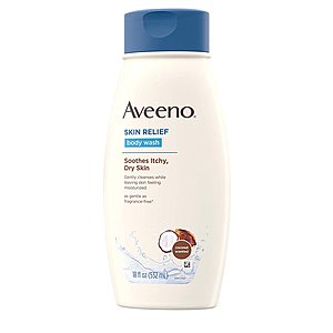 18-Oz Aveeno Skin Relief Body Wash w/ Coconut Scent & Soothing Oat $4.95 w/ S&S + Free Shipping w/ Prime or on $25+