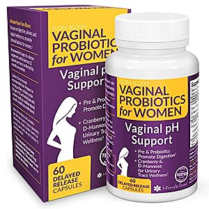 Vaginal Probiotics for Women pH Balance For $7.69 (down from $29.99) w/ Prebiotics, D-mannose, Cranberry for Digestive & Vaginal Health