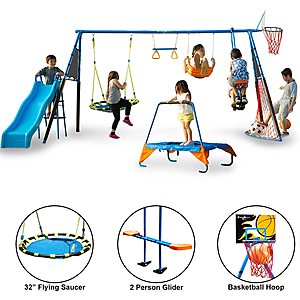 FITNESS REALITY KIDS ‘The Ultimate’ 8 Station Sports Series Metal Swing Set [8 Station] $319