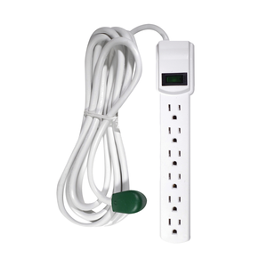 GoGreen Power 6-Outlet Surge Protector w/ 12' Cord (White) $5.40
