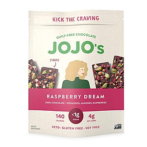 8.4oz JOJO's Vegan, Paleo, & Keto Friendly Dark Chocolate Bars (Various Flavors) $6 w/ Subscribe & Save & More