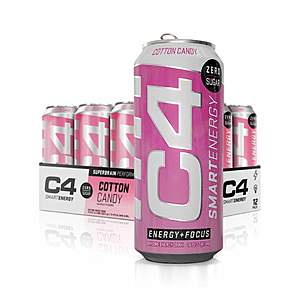 Cellucor: 12-Pack 16-Oz C4 Energy Drink (cotton candy) $15 & More + $5 S&H