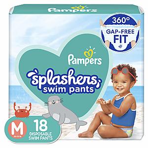 Pampers Splashers Swim Diapers: 20-Ct Small, 18-Ct Medium or 17-Ct Large $5.50 w/ Subscribe & Save