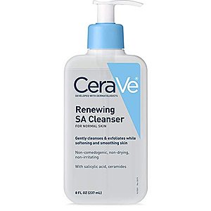 8-Oz CeraVe Renewing SA Cleanser Salicylic Acid Face Wash w/ Hyaluronic Acid $7.42 + Free Shipping w/ Prime or on $25+