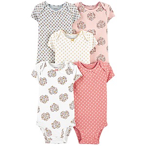 5-Pack Carter's Baby Girls' & Boys' Cotton Bodysuits (various styles) $7.35 (after text code) + 6% Slickdeals Cashback (PC Req-d) + Free Store Pickup at Macys or FS on $25+