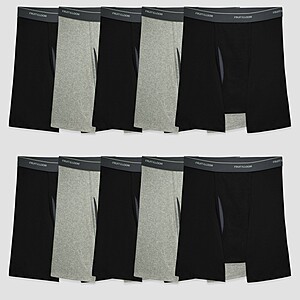 10 pack Fruit of the Loom Mens Boxer Briefs $17.49