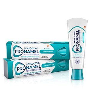 2-Pack 4-Oz Sensodyne Pronamel Sensitive Toothpaste (Fresh Breath) $8.74 ($4.37 each) w/ S&S + Free Shipping w/ Prime or Orders $25+