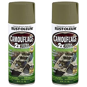2-Pack 12-Oz Rust-Oleum 279176 Camouflage 2X Ultra Cover Spray Paint (Army Green) $6.96 ($3.48 each) + Free Shipping w/ Prime or on $35+