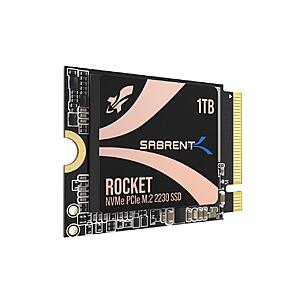 1TB SABRENT Rocket 2230 NVMe 4.0 High Performance PCIe 4.0 M.2 SSD $110 + Free Shipping