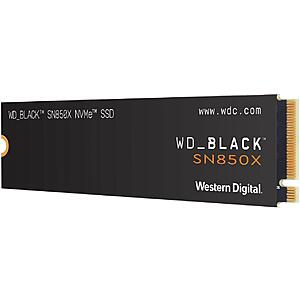 2TB WD_BLACK SN850X NVMe Gen4 SSD $135