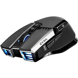 EVGA X20 16K DPI Wireless Ergonomic Gaming Mouse (Black) $17.19