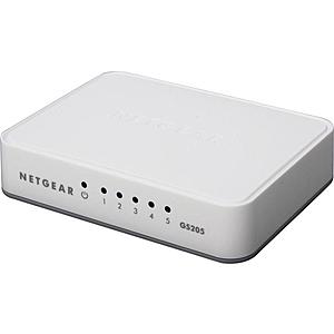 NETGEAR 5-Port Gigabit Ethernet Switch (GS205) $10 AC @Newegg