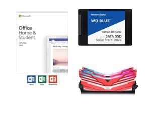Microsoft Office Home and Student 2019 Product Key Card + 500GB WD Blue 2.5" SSD + 16GB(2x 8) Oloy Warhawk RGB DDR4 3600 RAM $200 @Newegg