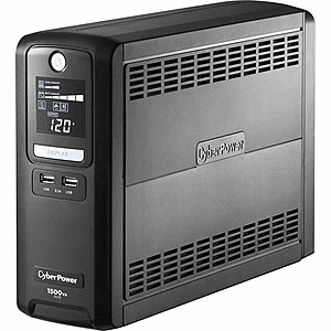 CyberPower Intelligent LCD 10-Outlet 1500VA UPS Battery Backup System @Staples $115