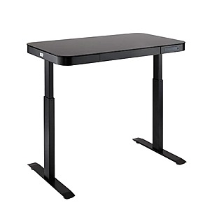 Seville Classics 48" Tempered Glass Standing Desk w/ Adjustable Height (Black) $280 & More + Free Curbside Pickup