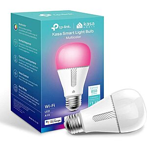 TP-Link Smart Home Sale: Kasa KL130 Smart WiFi A19 9.5W Color LED Light Bulb $10 & More + Free S/H on $25+