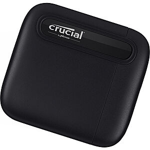 1TB Crucial X6 USB 3.2 Type-C Portable External Solid State Drive $70 + Free Shipping