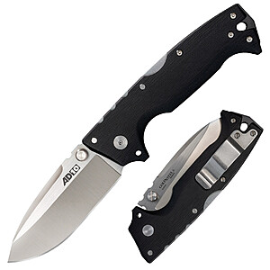 Cold Steel AD-10 and AD-15 Tactical Folding Knife with Lock and Pocket Clip - Premium S35VN Steel Blade