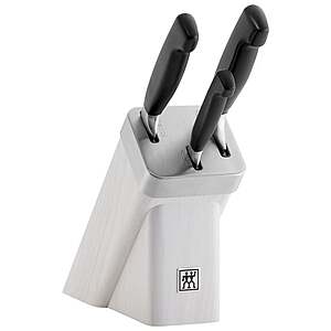 4-Piece Zwilling Four Star Knife Block Set (8" Chef’s / 6" Carving / 4" Paring) $76.50 + Free Shipping