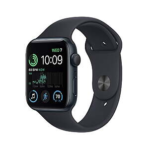 Apple Watch SE 2nd Gen 44mm GPS Smartwatch (Aluminum Case w/ Sport Band) $209 + Free Shipping