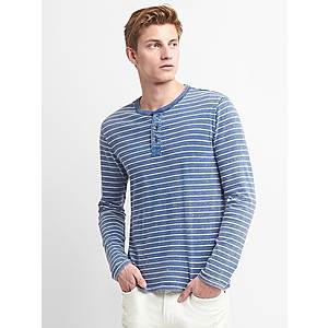 Gap: 40% Off Online Purchases + Extra 10% Off: Men's Henleys  $13 & More + Free S&H
