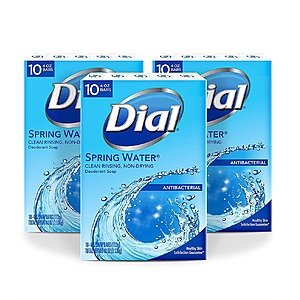 30-Count 4oz Dial Antibacterial Bar Soap (Spring Water) $9.15 or less w/ S&S + Free S/H