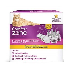Comfort Zone Cat Pheromone Value Pack - 6x Refills and 3x Diffusers - $17.39 + tax - Amazon