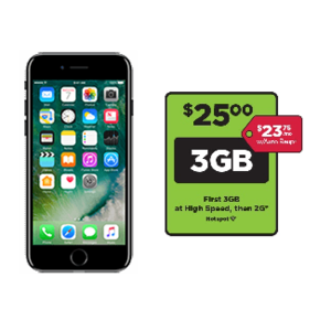 Simple Mobile Reconditioned 32GB Apple iPhone 7 - Black (Locked) + 30-day $25 3GB Prepaid Plan - $107.50 (after 25% Off email coupon) + Free Shipping