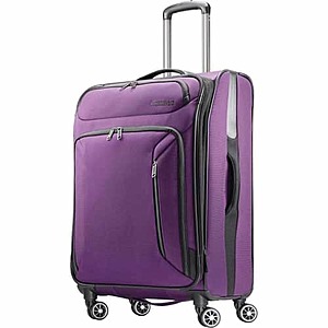 25” American Tourister Expandable Softside Spinner Luggage: Black $44, Purple $40 + Free S&H