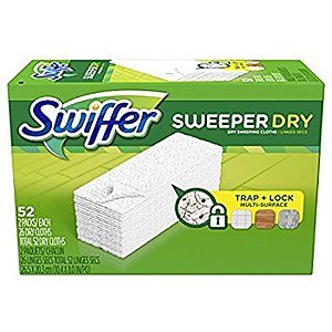 Prime Members: 52-Count Swiffer Sweeper Dry Sweeping Pad, Multi Surface Refills for Dusters Floor Mop $6 w/ S&S + Free S&H